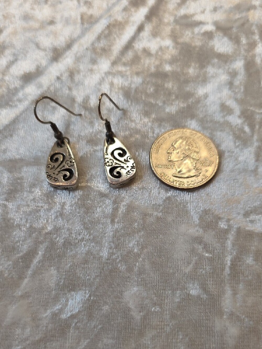 Brighton Brazilian Dangle Scroll & Floral Openwork Earrings - Picture 2 of 4